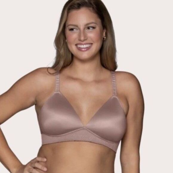 Vanity Fair Bra Size 40D Style 77164 Effortless Wireless Baked Blush Pink - Picture 11 of 11